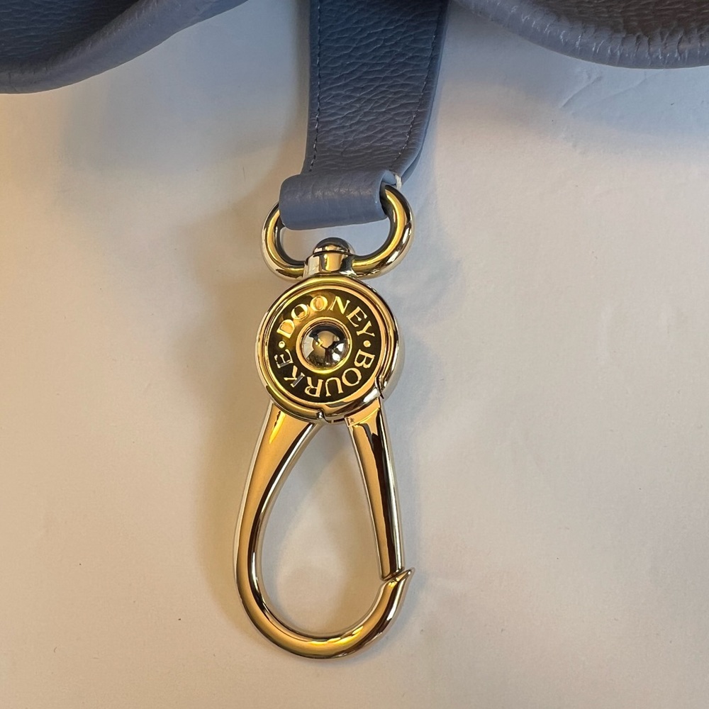 Dooney and Bourke Sky Blue Hobo Satchel, Kisslock & Key Fob set (3 pieces) - Picture 2 of 12